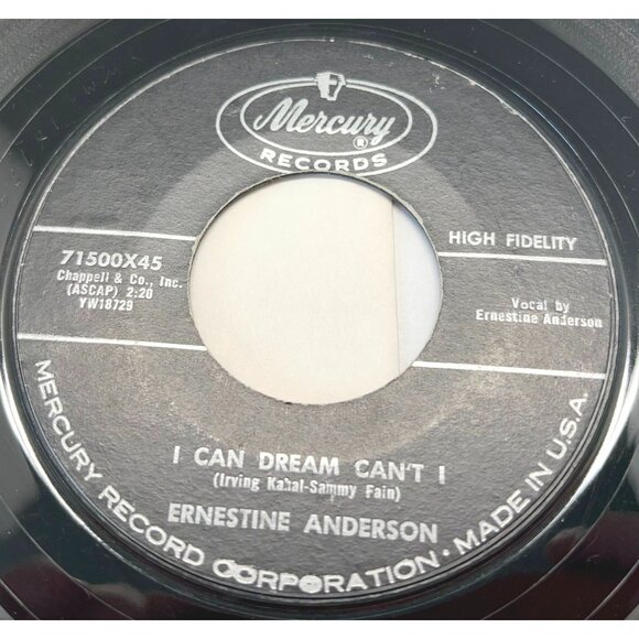 Ernestine Anderson I Can Dream Cant I / Heard You Cried 45 Vinyl 50s Jazz - Picture 1 of 6
